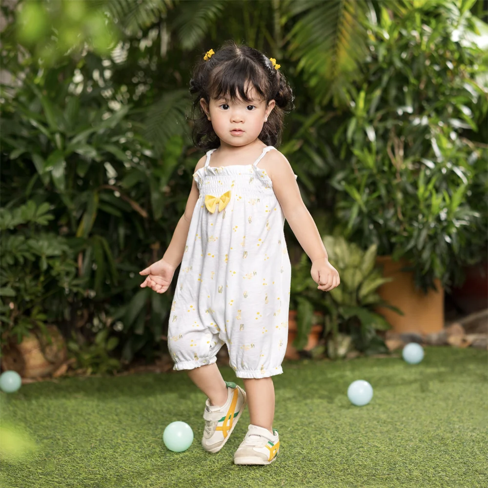 Bodysuit bé gái đùi Animo VD0525001 (0-12M,Trắng,NN03)