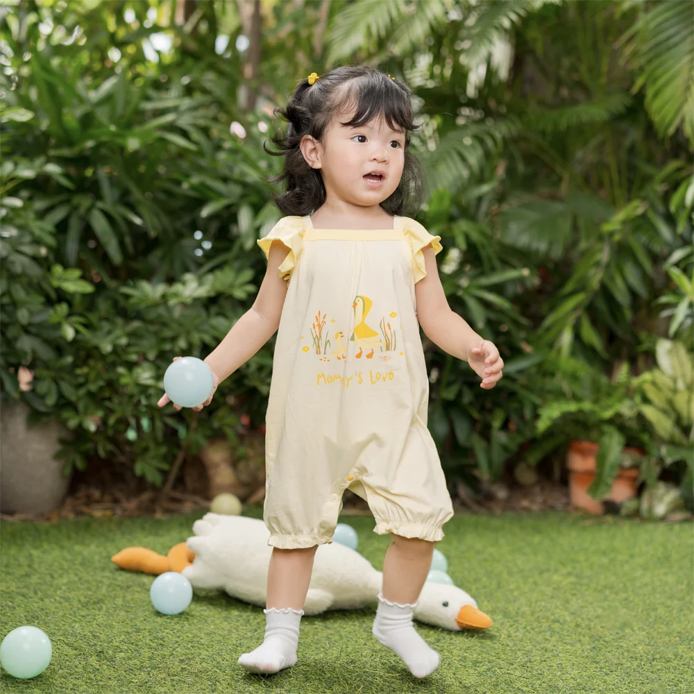 Bodysuit bé gái đùi Animo VD0525003 (0-12M,Vàng,NN02)