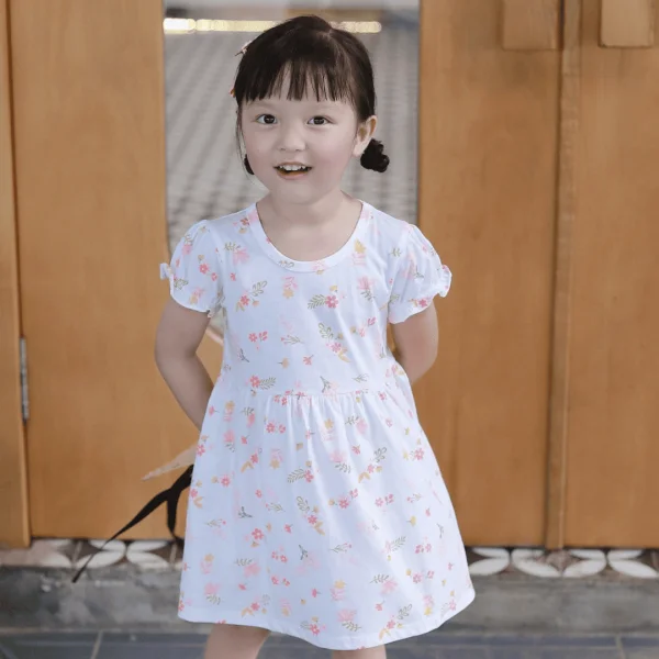 Đầm bé gái Animo Easy TX0525038 (1-4Y,Trắng,NN03)