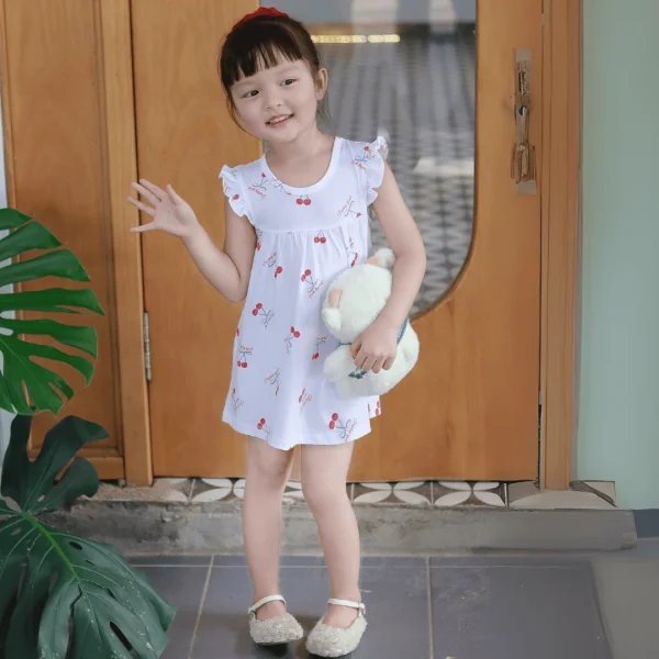 Đầm bé gái Animo Easy TX0425066 (1-4Y,Trắng,NN03)