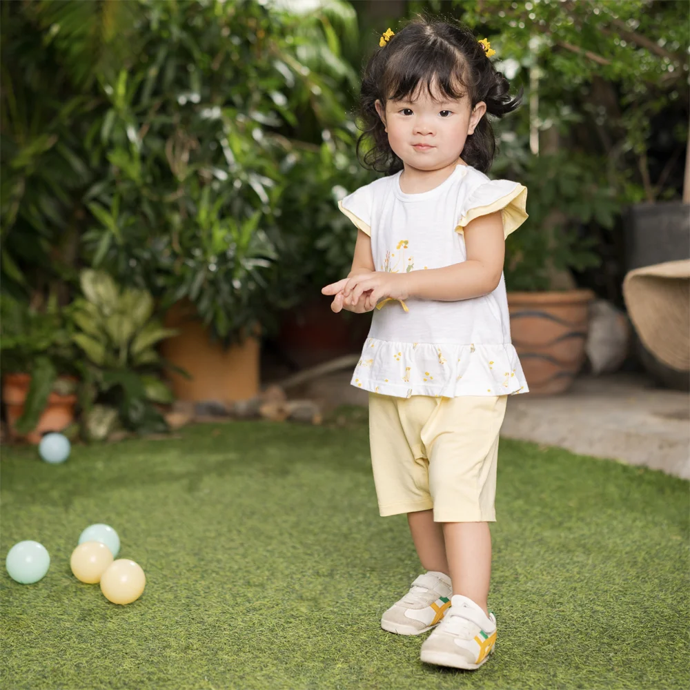 Bodysuit bé gái đùi Animo VD0525004 (0-3M,Vàng,NN01)