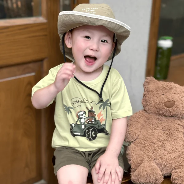 Bộ bé trai ngắn Animo Easy HN0525045 (1-4Y,Lá-lá,TT02)