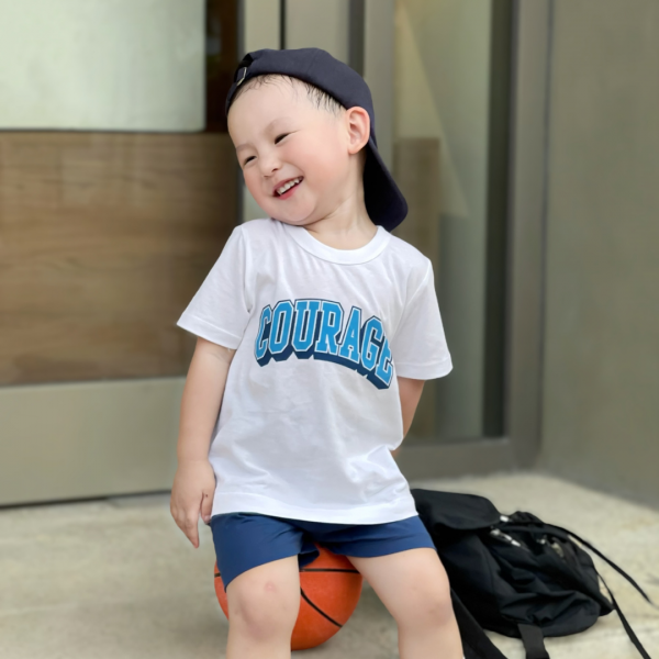 Bộ bé trai ngắn Animo Easy HN0525052 (1-4Y,Trắng-dương,NN02)