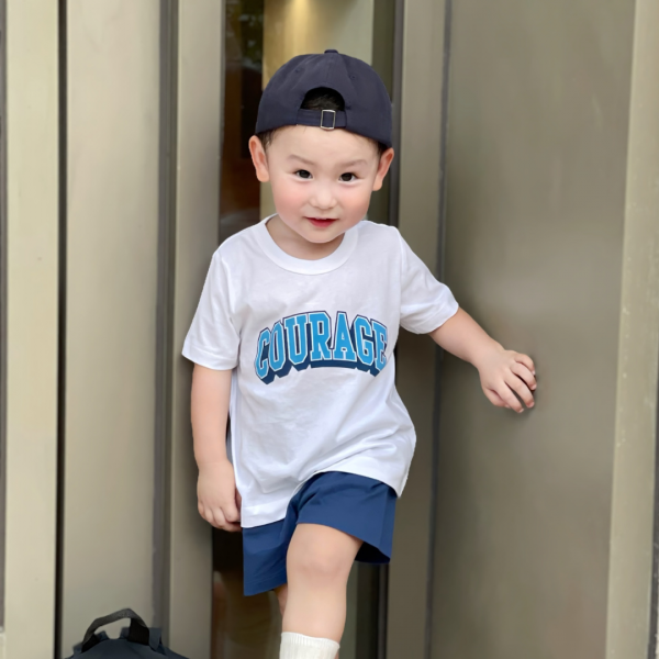 Bộ bé trai ngắn Animo Easy HN0525052 (1-4Y,Trắng-dương,NN02)