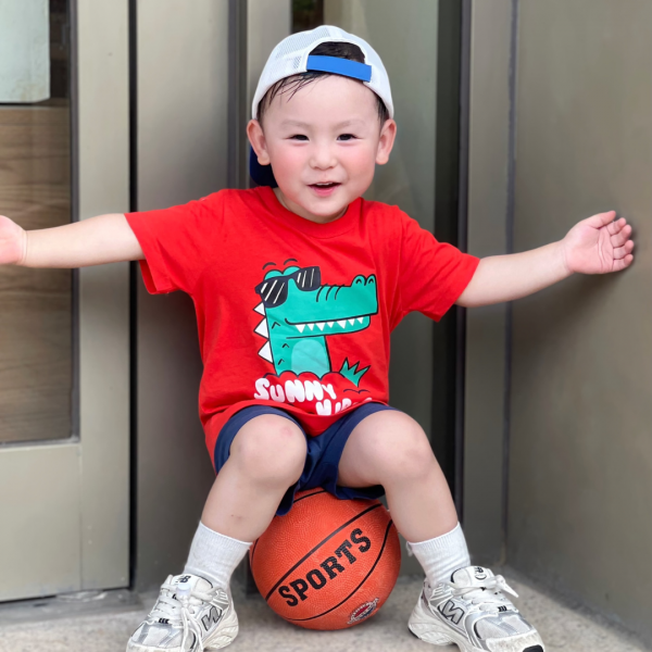 Bộ bé trai ngắn Animo Easy HN0525046 (1-4Y,Cam-dương,DD02)