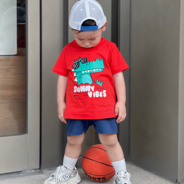 Bộ bé trai ngắn Animo Easy HN0525046 (1-4Y,Cam-dương,DD02)