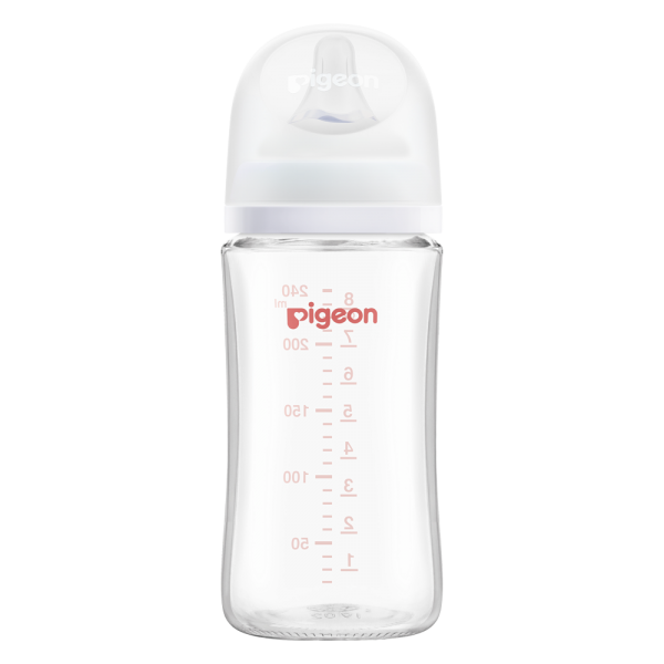 Bình Sữa Pigeon Thuỷ Tinh Softouch Baby Friendly World (240ml,M)