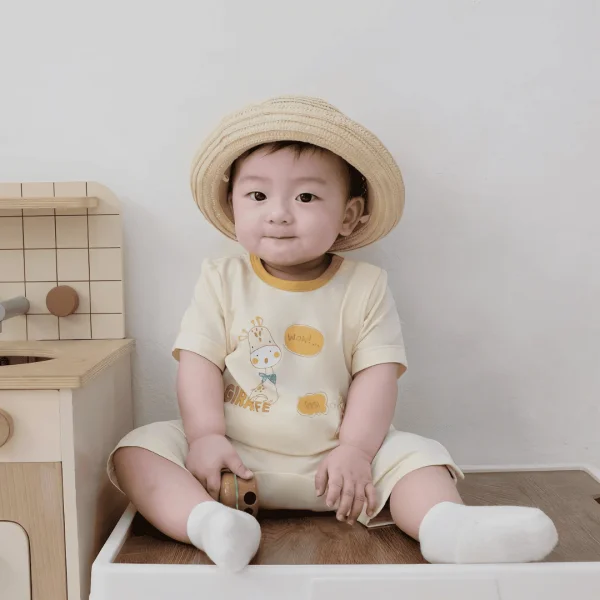 Bodysuit bé trai đùi Animo VD0525013 (0-12M,Vàng,NN02)