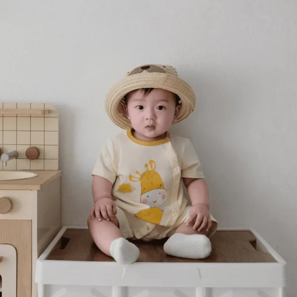 Bodysuit bé trai đùi Animo VD0525012 (0-12M,Vàng,NN02)