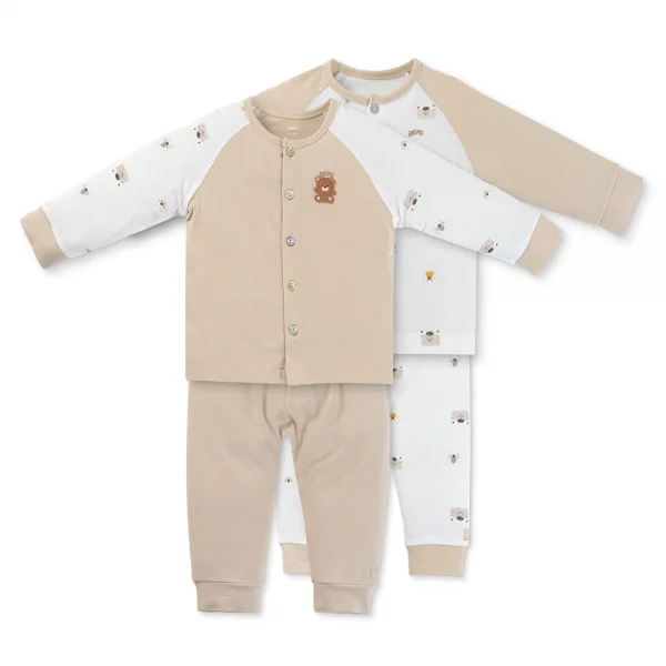 Set 2 Bộ kháng khuẩn Modal dài Animo BMC0525027 (0-24M,Be-trắng,NN06)