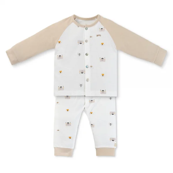 Set 2 Bộ kháng khuẩn Modal dài Animo BMC0525027 (0-24M,Be-trắng,NN06)