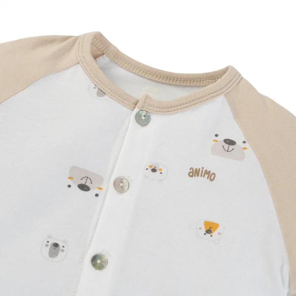 Set 2 Bộ kháng khuẩn Modal dài Animo BMC0525027 (0-24M,Be-trắng,NN06)