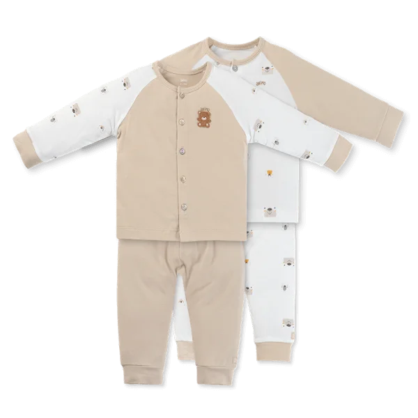 Set 2 Bộ kháng khuẩn Modal dài Animo BMC0525027 (0-24M,Be-trắng,NN06)