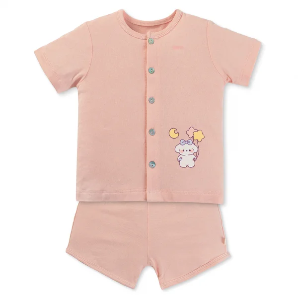 Set 2 Bộ kháng khuẩn Modal ngắn Animo BMC0525024 (0-24M,Dâu-trắng,NN06)