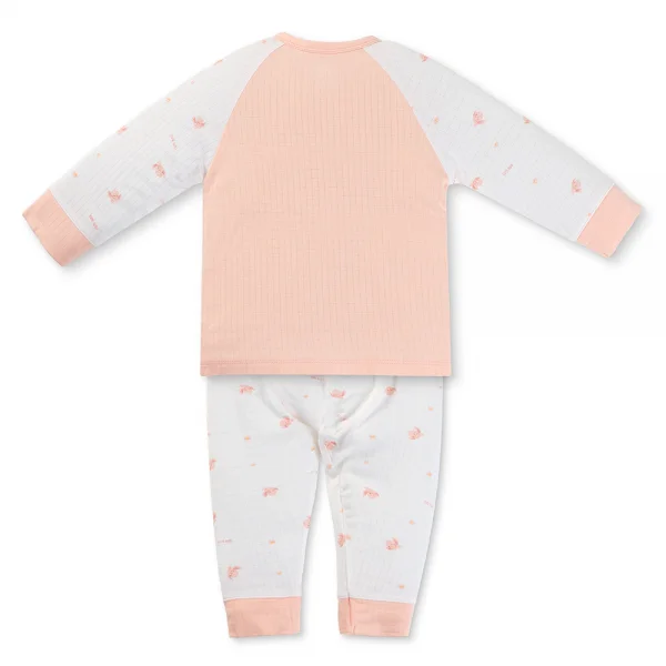 Set 2 bộ rayon chống muỗi dài Animo VD0525018 (0-24M,Hồng-trắng,NN06)