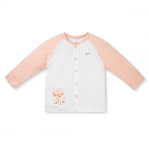 Set 2 bộ rayon chống muỗi dài Animo VD0525018 (0-24M,Hồng-trắng,NN06)