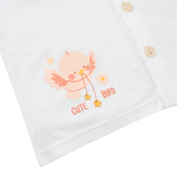 Set 2 bộ rayon chống muỗi dài Animo VD0525018 (0-24M,Hồng-trắng,NN06)