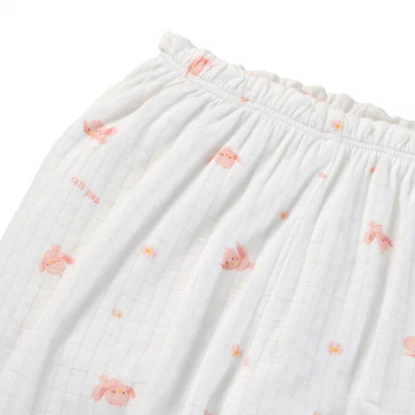 Set 2 bộ rayon chống muỗi dài Animo VD0525018 (0-24M,Hồng-trắng,NN06)