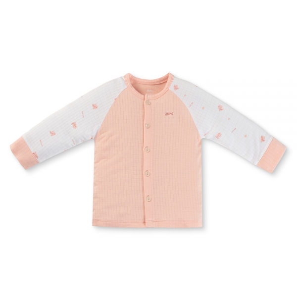 Set 2 bộ rayon chống muỗi dài Animo VD0525018 (0-24M,Hồng-trắng,NN06)