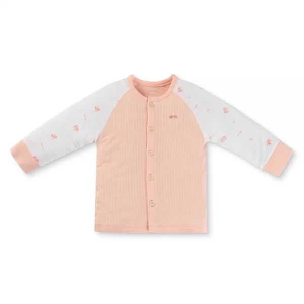 Set 2 bộ rayon chống muỗi dài Animo VD0525018 (0-24M,Hồng-trắng,NN06)