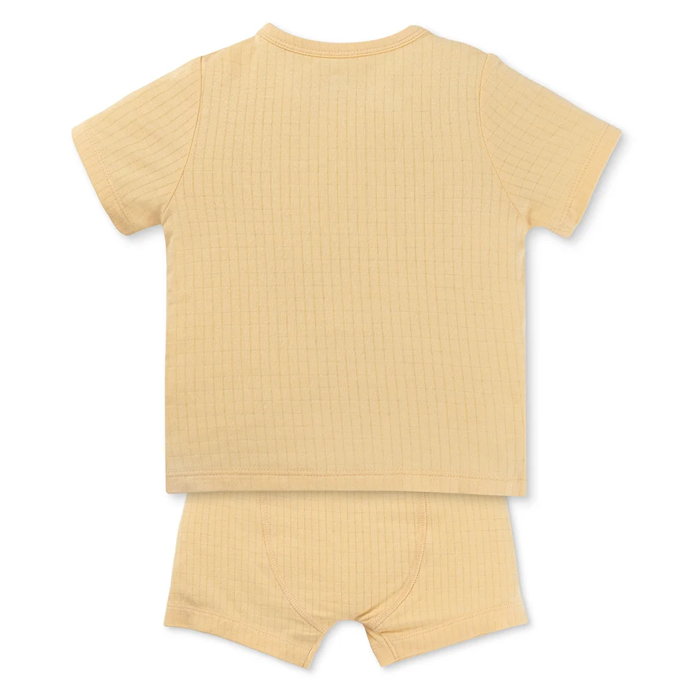 Set 2 bộ rayon chống muỗi ngắn Animo VD0425030 (0-24M,Vàng-trắng,NN06)