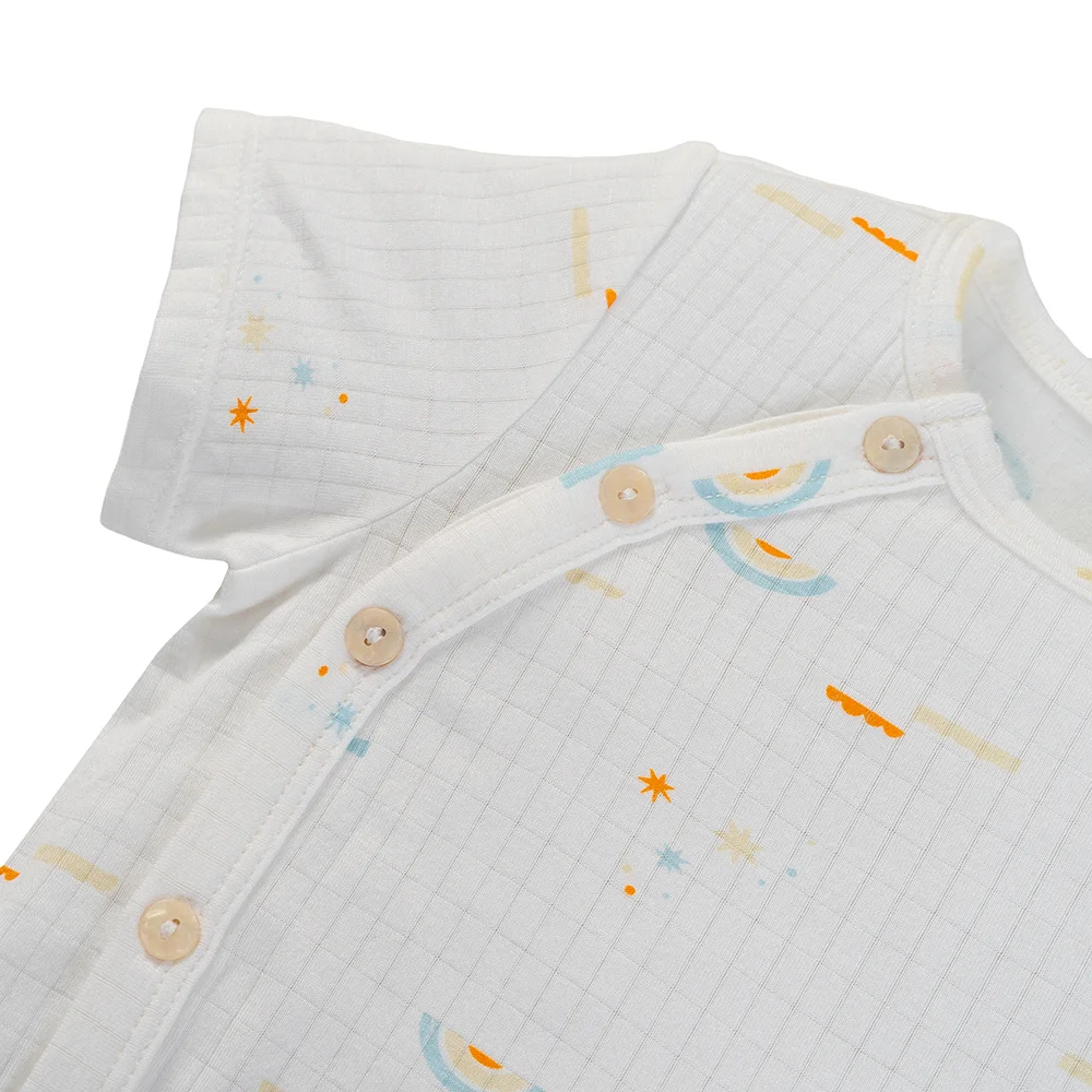 Set 2 bộ rayon chống muỗi ngắn Animo VD0425030 (0-24M,Vàng-trắng,NN06)