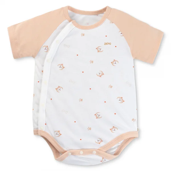 Set 2 bodysuit modal kháng khuẩn tam giác Animo VD0325033 (0-12M,Xanh-trắng,TT06)