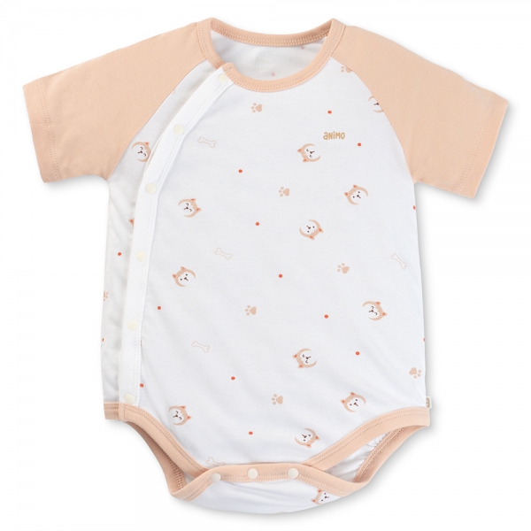 Set 2 bodysuit modal kháng khuẩn tam giác Animo VD0325033 (0-12M,Xanh-trắng,TT06)