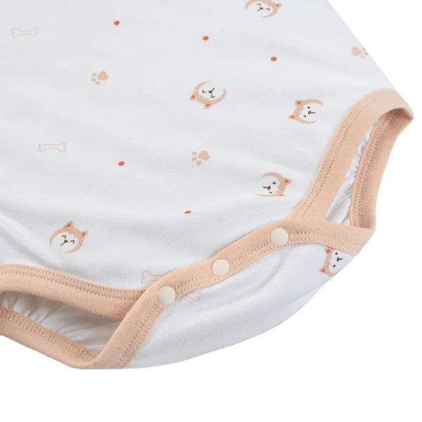 Set 2 bodysuit modal kháng khuẩn tam giác Animo VD0325033 (0-12M,Xanh-trắng,TT06)