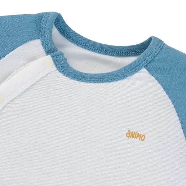 Set 2 bodysuit modal kháng khuẩn tam giác Animo VD0325032 (0-12M,Dương-trắng,DD06)