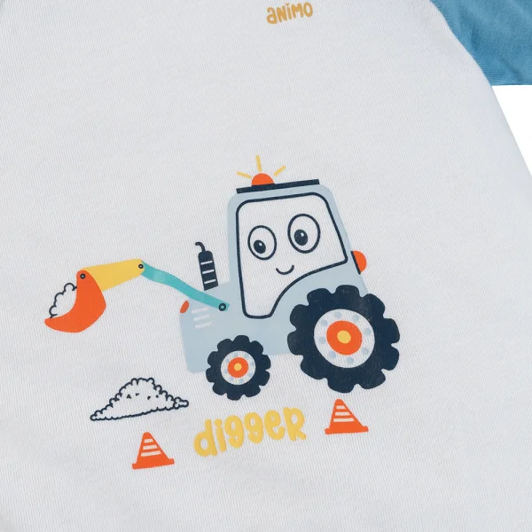 Set 2 bodysuit modal kháng khuẩn tam giác Animo VD0325032 (0-12M,Dương-trắng,DD06)