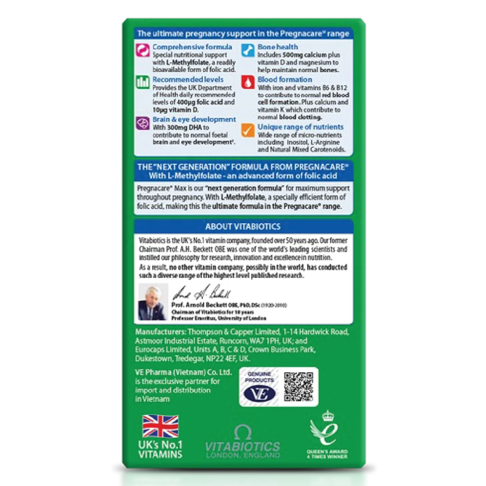 Combo 2 Thực phẩm bảo vệ sức khỏe PREGNACARE BREAST-FEEDING