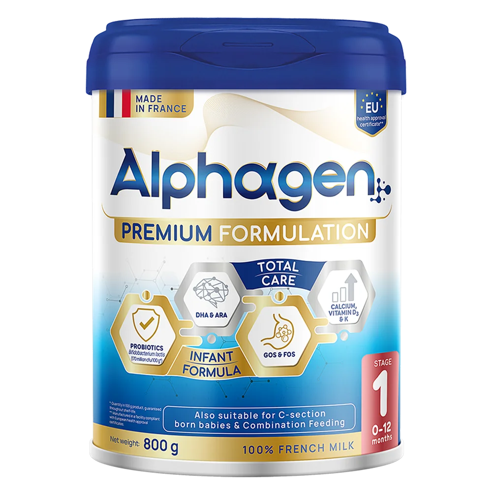 Sữa Alphagen Premium Formulation Total Care Infant Formula 800g (0-12 tháng)