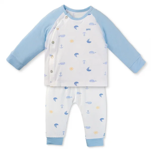 Set 2 Bộ kháng khuẩn Modal dài Animo BMC0525029 (0-24M,Biển-trắng,TT06)