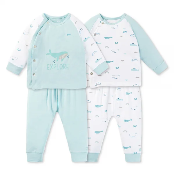 Set 2 Bộ kháng khuẩn Modal dài Animo BMC0525028 (0-24M,Ngọc-trắng,TT06)