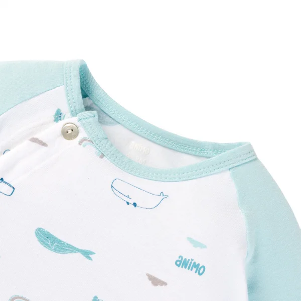 Set 2 Bộ kháng khuẩn Modal dài Animo BMC0525028 (0-24M,Ngọc-trắng,TT06)