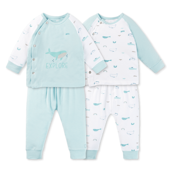 Set 2 Bộ kháng khuẩn Modal dài Animo BMC0525028 (0-24M,Ngọc-trắng,TT06)