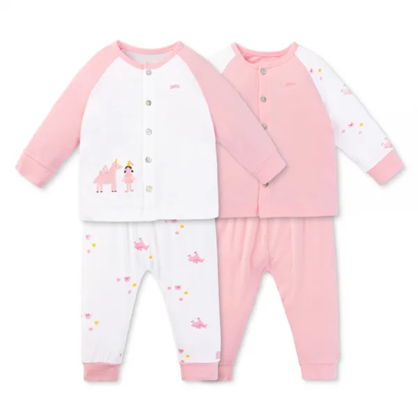 Set 2 Bộ kháng khuẩn Modal dài Animo BMC0525026 (0-24M,Phấn-trắng,NN06)