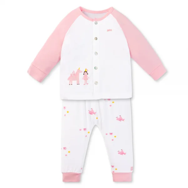 Set 2 Bộ kháng khuẩn Modal dài Animo BMC0525026 (0-24M,Phấn-trắng,NN06)