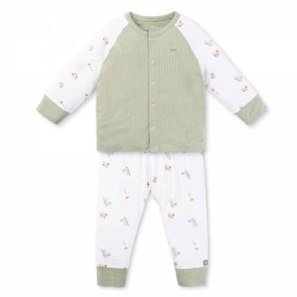 Set 2 bộ rayon chống muỗi dài Animo VD0525017 (0-24M,Lá-trắng,DD06)