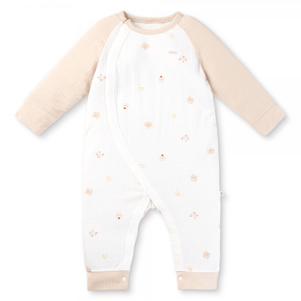 Set 2 bodysuit rayon chống muỗi dài Animo VD0425040 (0-12M,Kem-trắng,NN06)