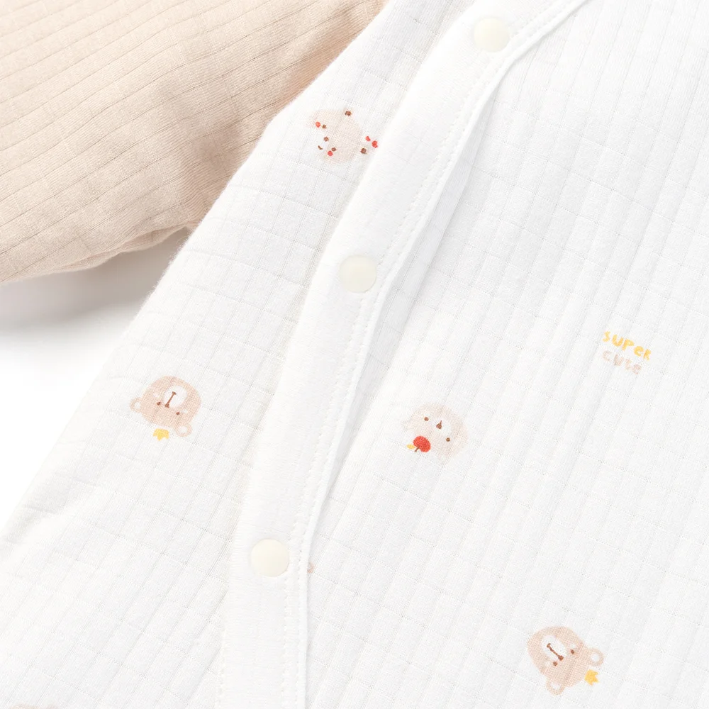 Set 2 bodysuit rayon chống muỗi dài Animo VD0425040 (0-12M,Kem-trắng,NN06)