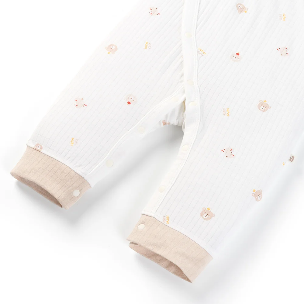 Set 2 bodysuit rayon chống muỗi dài Animo VD0425040 (0-12M,Kem-trắng,NN06)