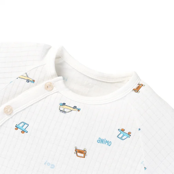 Set 2 bộ rayon chống muỗi ngắn Animo VD0425032 (0-24M,Biển-trắng,NN06)