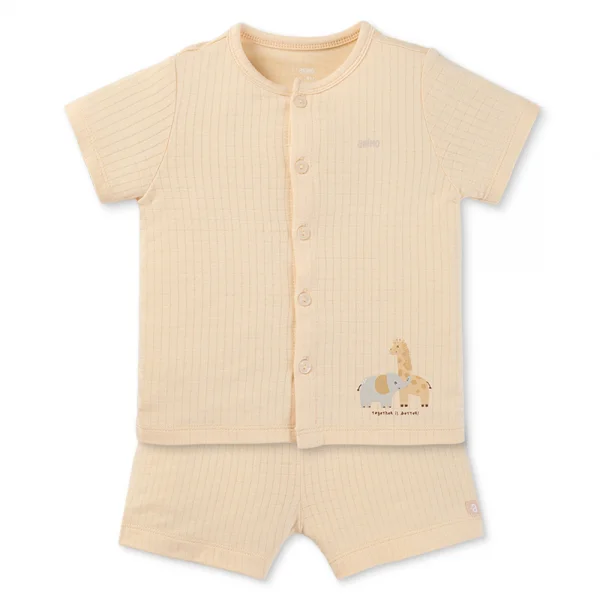 Set 2 bộ rayon chống muỗi ngắn Animo VD0425031 (0-24M,Kem-trắng,NN06)