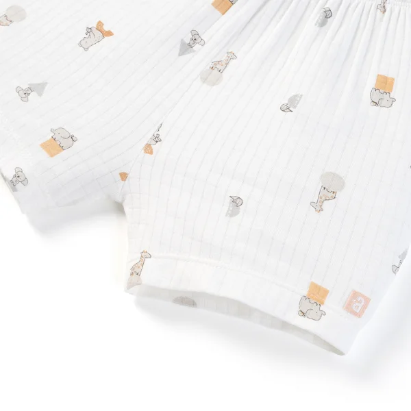 Set 2 bộ rayon chống muỗi ngắn Animo VD0425031 (0-24M,Kem-trắng,NN06)