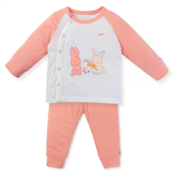 Set 2 bộ modal kháng khuẩn dài Animo VD0325031 (0-24M,Trắng-hồng,TT06)