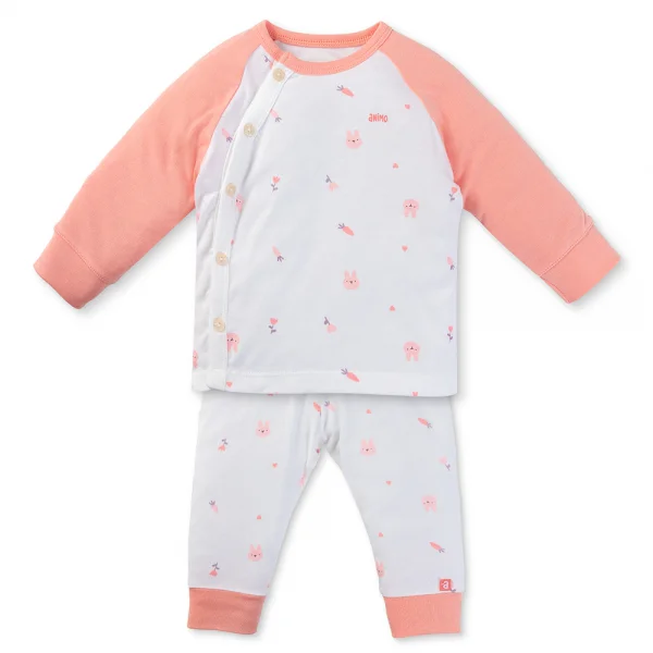 Set 2 bộ modal kháng khuẩn dài Animo VD0325031 (0-24M,Trắng-hồng,TT06)