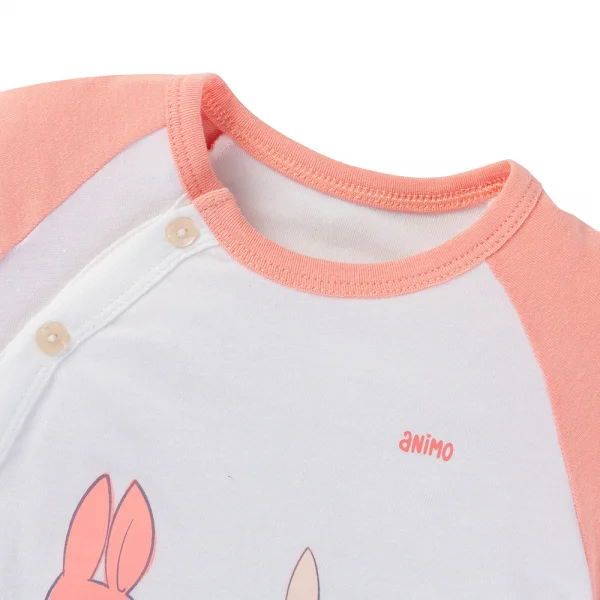 Set 2 bộ modal kháng khuẩn dài Animo VD0325031 (0-24M,Trắng-hồng,TT06)