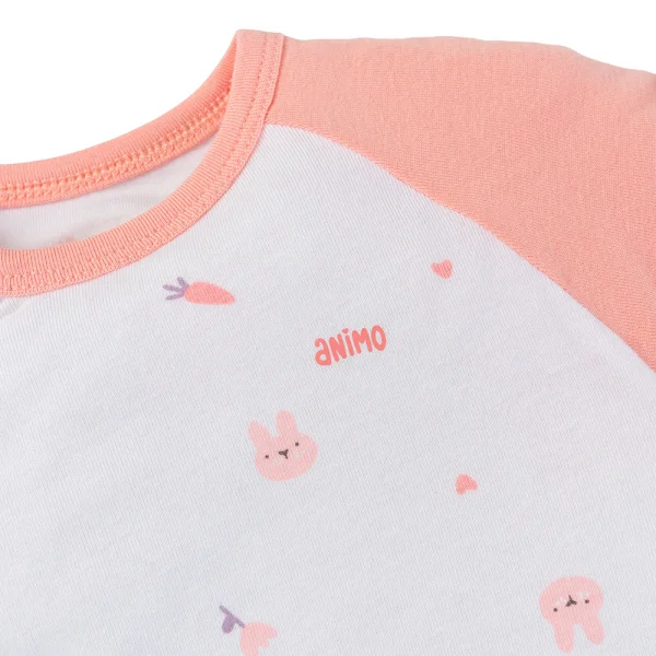 Set 2 bộ modal kháng khuẩn dài Animo VD0325031 (0-24M,Trắng-hồng,TT06)